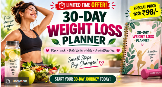 30 Days weight loss planner eBook
